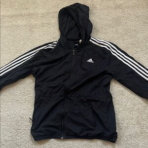 Adidas Windbreaker Jacket Sz Medium Black and White Good Condition